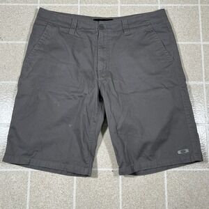 Oakley Golf Shorts Casual Chino Men's Size 36 Flat Front Gray RN96548